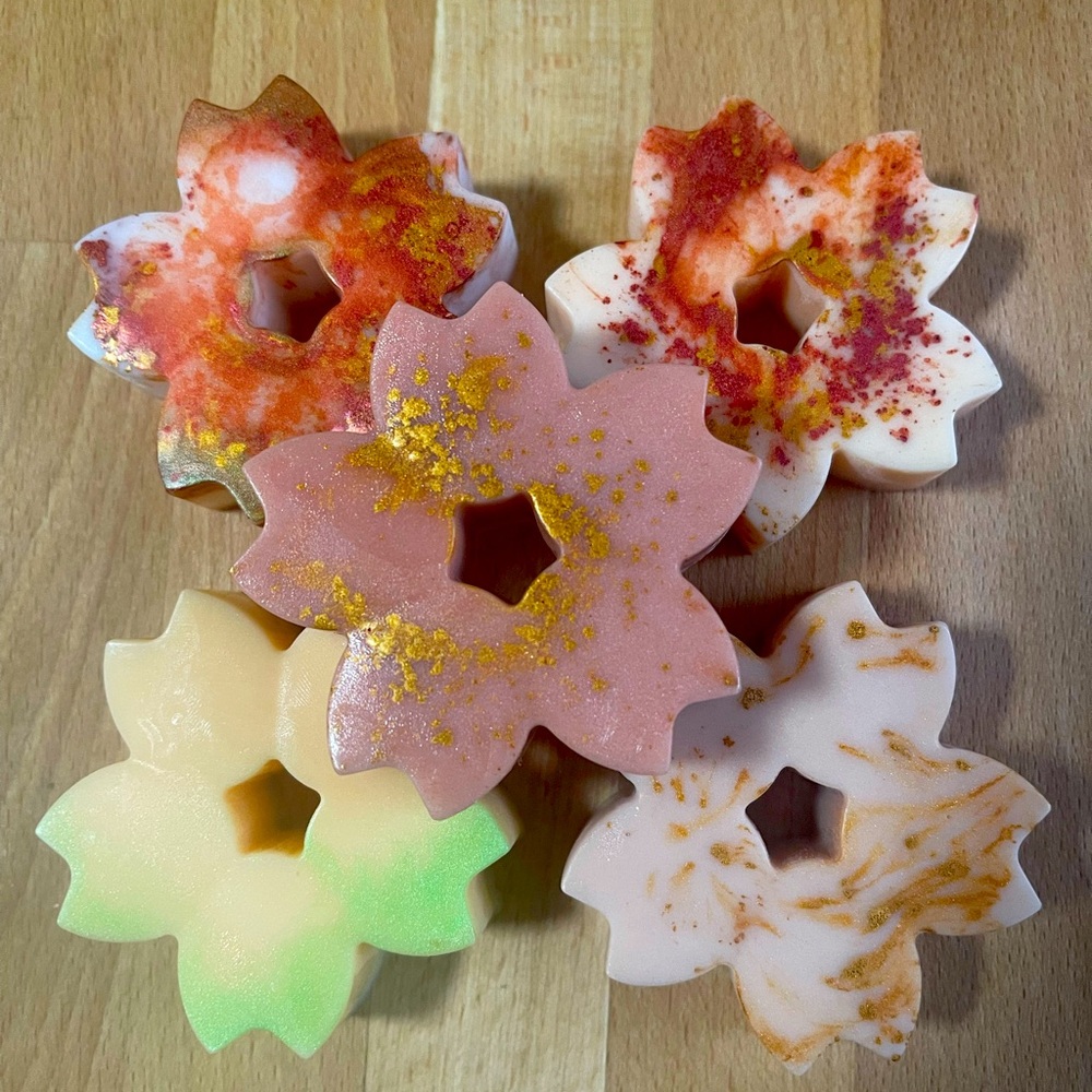(5 Pack) Handmade Fall Flower Soap